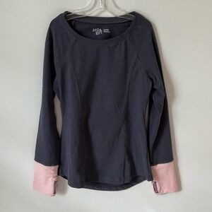Zella Girls Cut Out Active Athletic Long Sleeve Workout Top Size 8/10 Medium